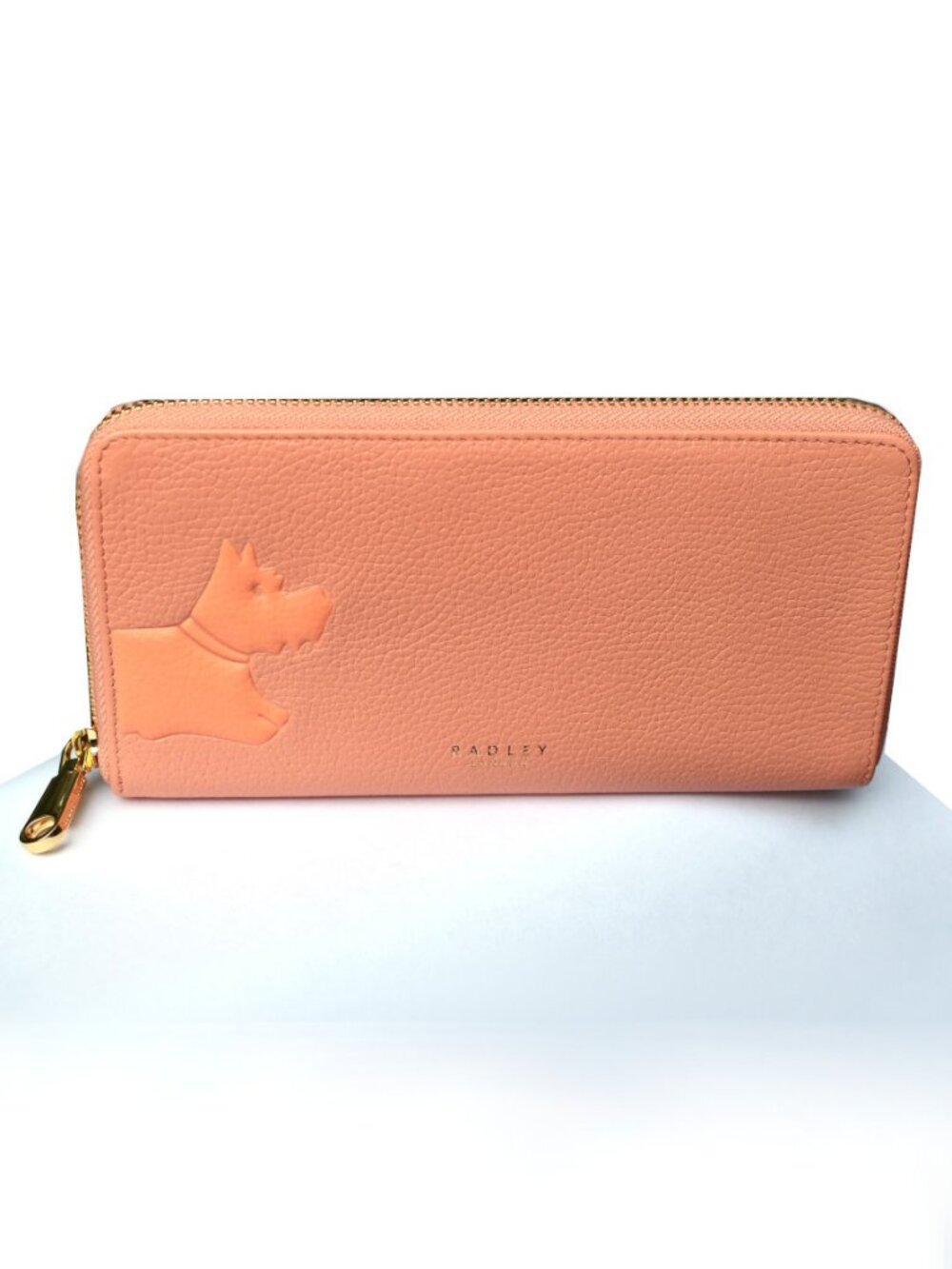 Radley London Radley Stamp Scottie Dog Leather Zip Wallet Grapefruit NEW